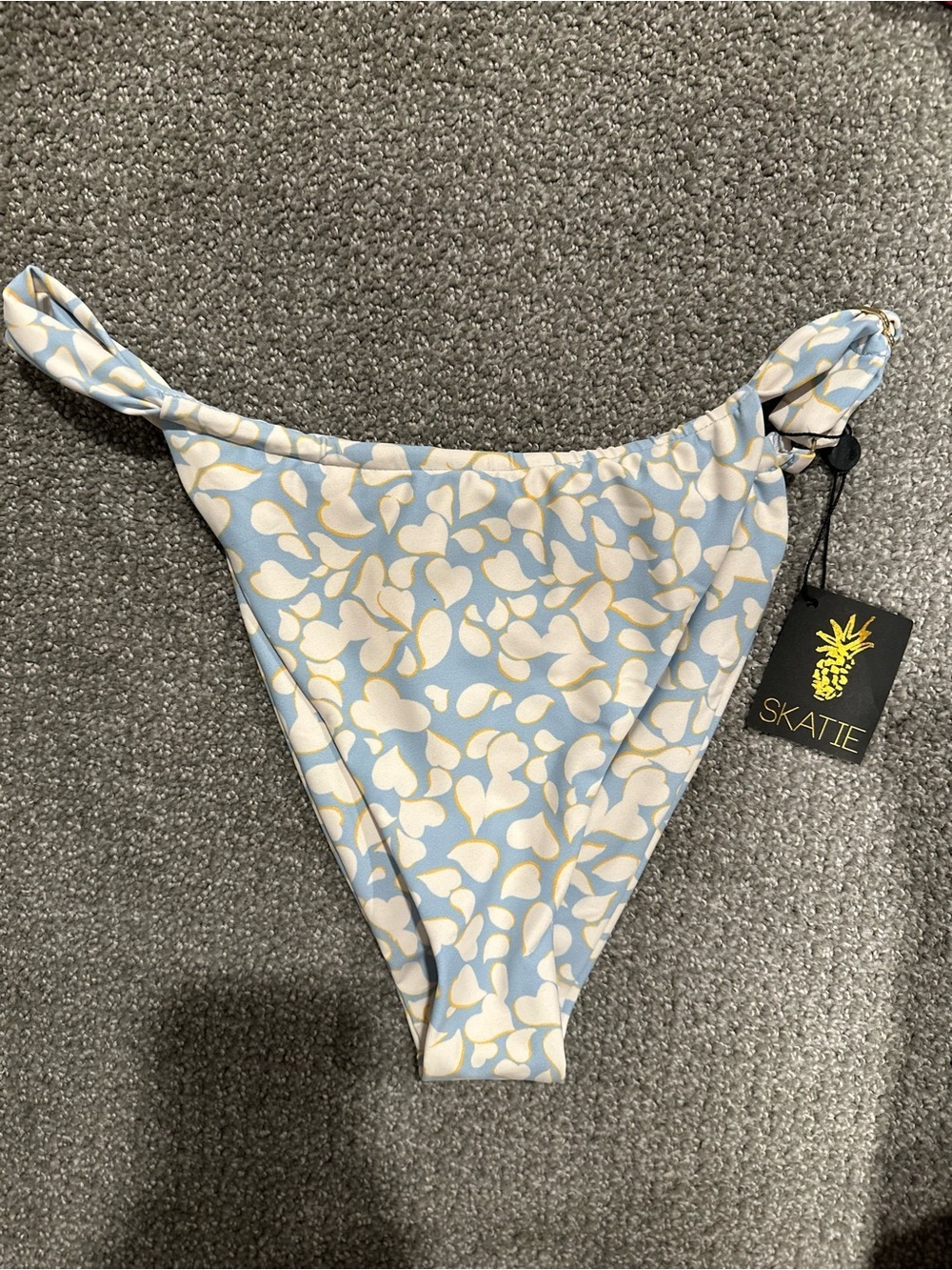 Skatie bobbi thick band bikini bottom nantucket blue size extra large